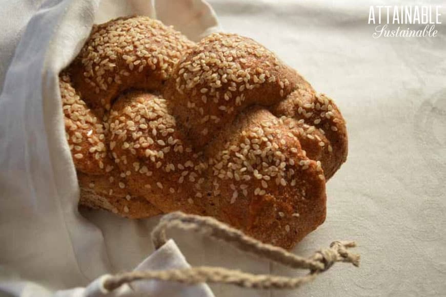 Linen Bread Bags Reusable Drawstring Bag For Homemade Bread Storage Bags