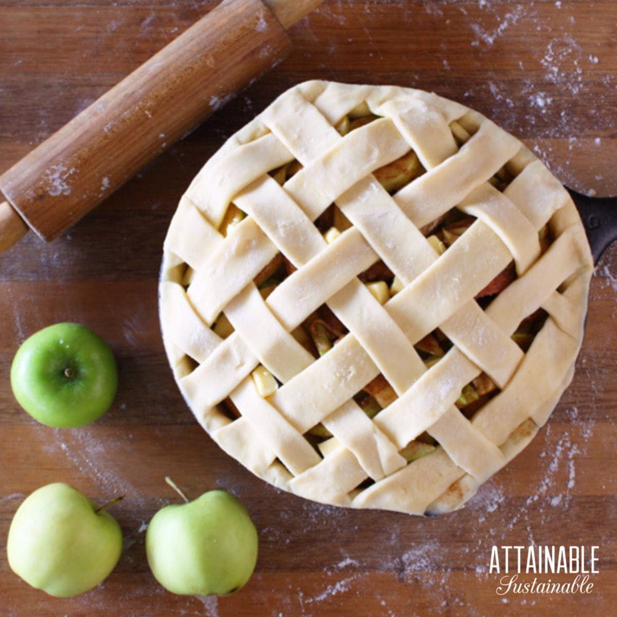 All American Apple Pie in a Cast Iron Lodge Skillet, Everten Blog