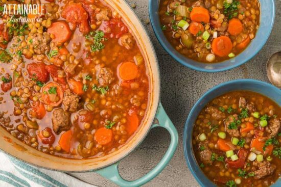 Easy & Hearty Sausage Lentil Stew Recipe