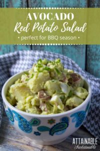 Red Potato Salad with Fresh Avocado - Attainable Sustainable®