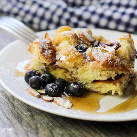 Easy Blueberry French Toast Casserole