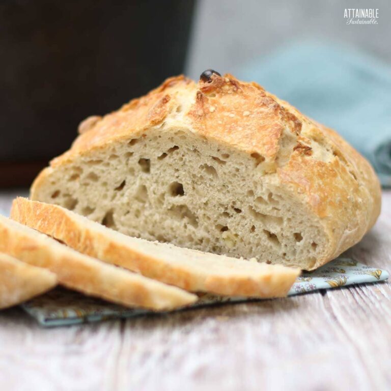 The Best No Knead Rustic Bread Recipe - Attainable Sustainable®