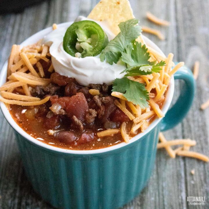 Instant Pot Beef Chili Recipe - Attainable Sustainable®