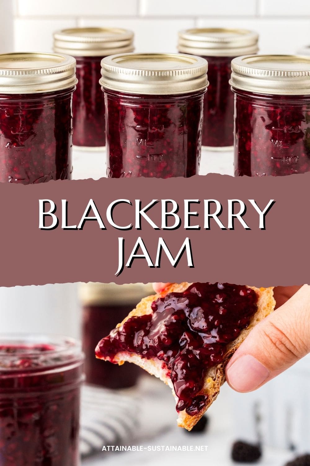 Blackberry Jam Recipe For Canning Attainable Sustainable   Blackberry Jam Pin 